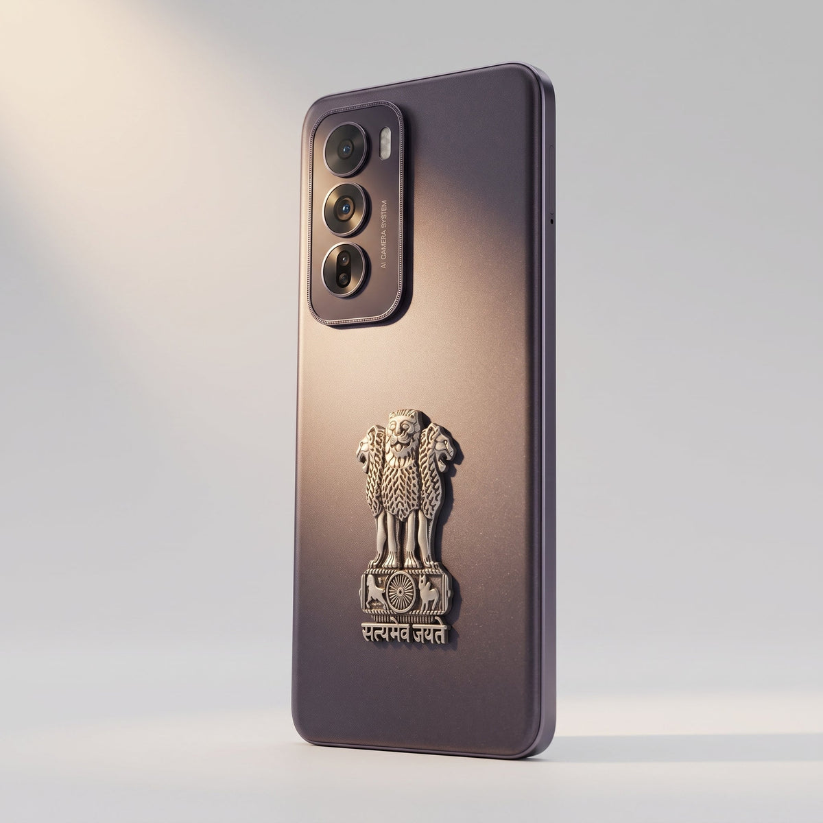 Oppo Reno 12 5G Compatible Satyamev Jayate 3D Metal Emblem Sticker