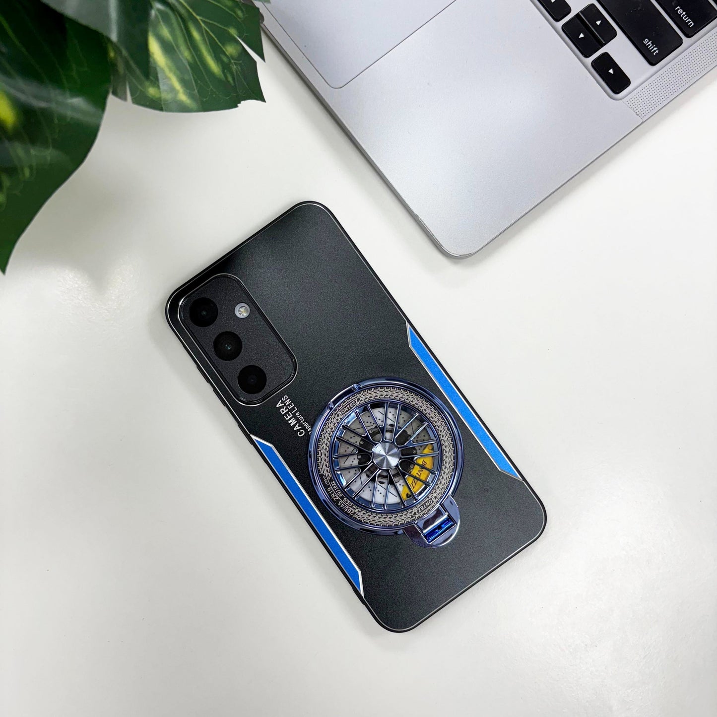 Samsung Galaxy A35 5G Best Selling Stress Buster Wheel Aluminium Metal Scratch Resistant Back Case