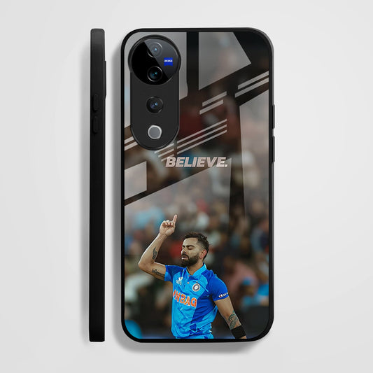 Vivo V40 Pro 5G Premium Acrylic Shockproof Glass Back Case (Virat Kohli)