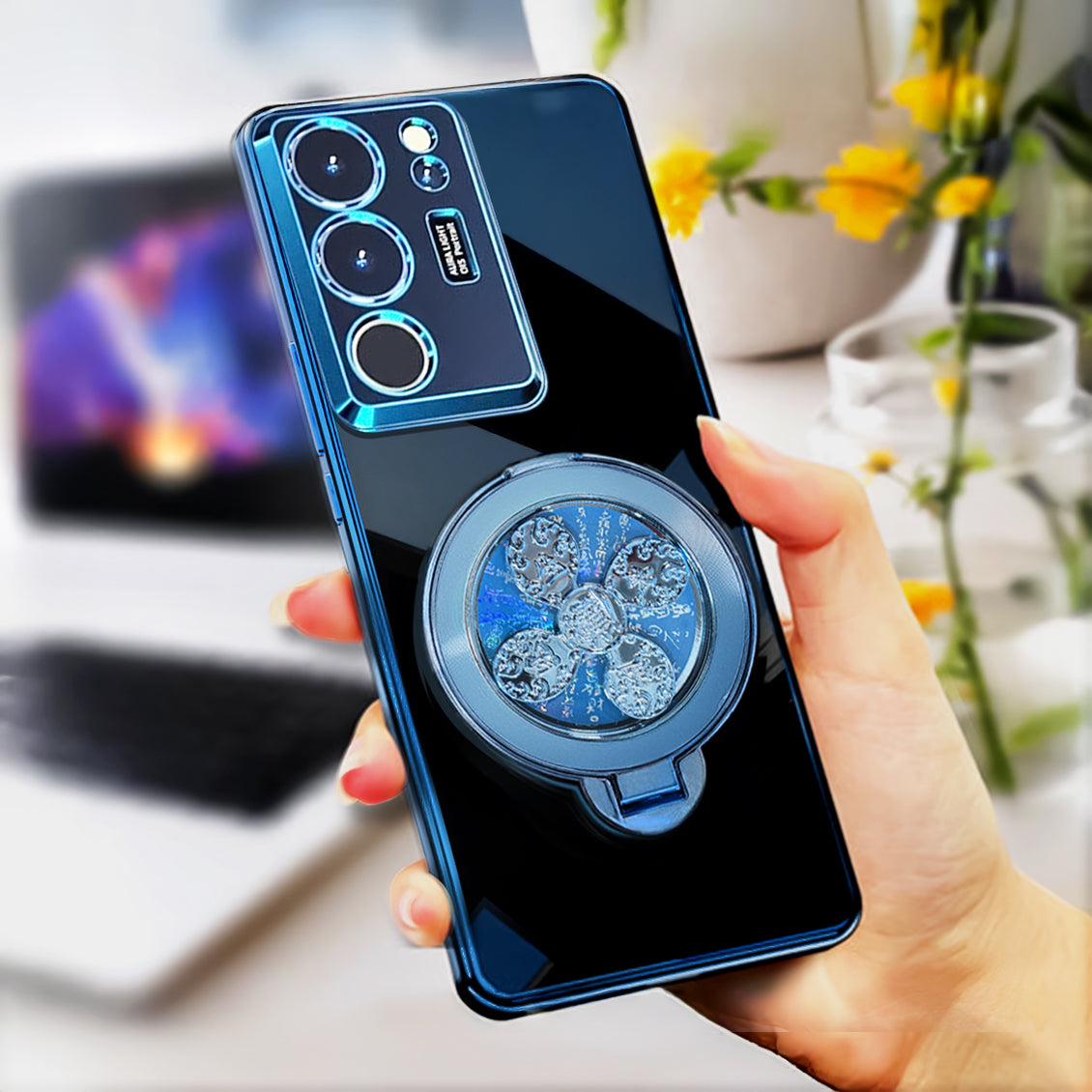 Vivo Y300 5G Electroplating Reflective Fidget Rotating Back Case