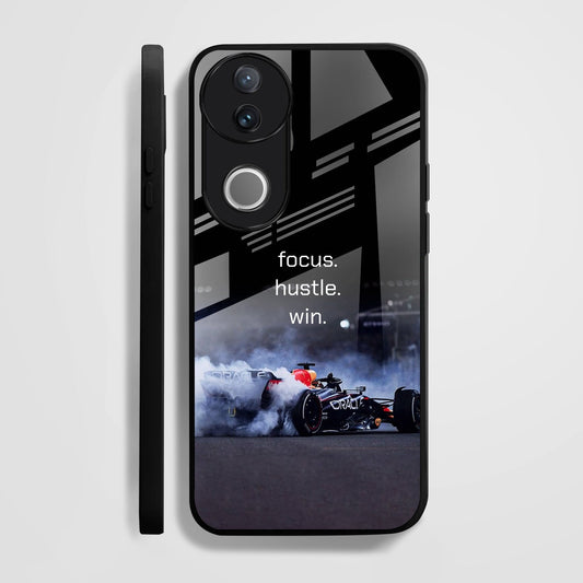 Vivo V50 5G Premium Acrylic Shockproof Glass Back Case (Racing Case)