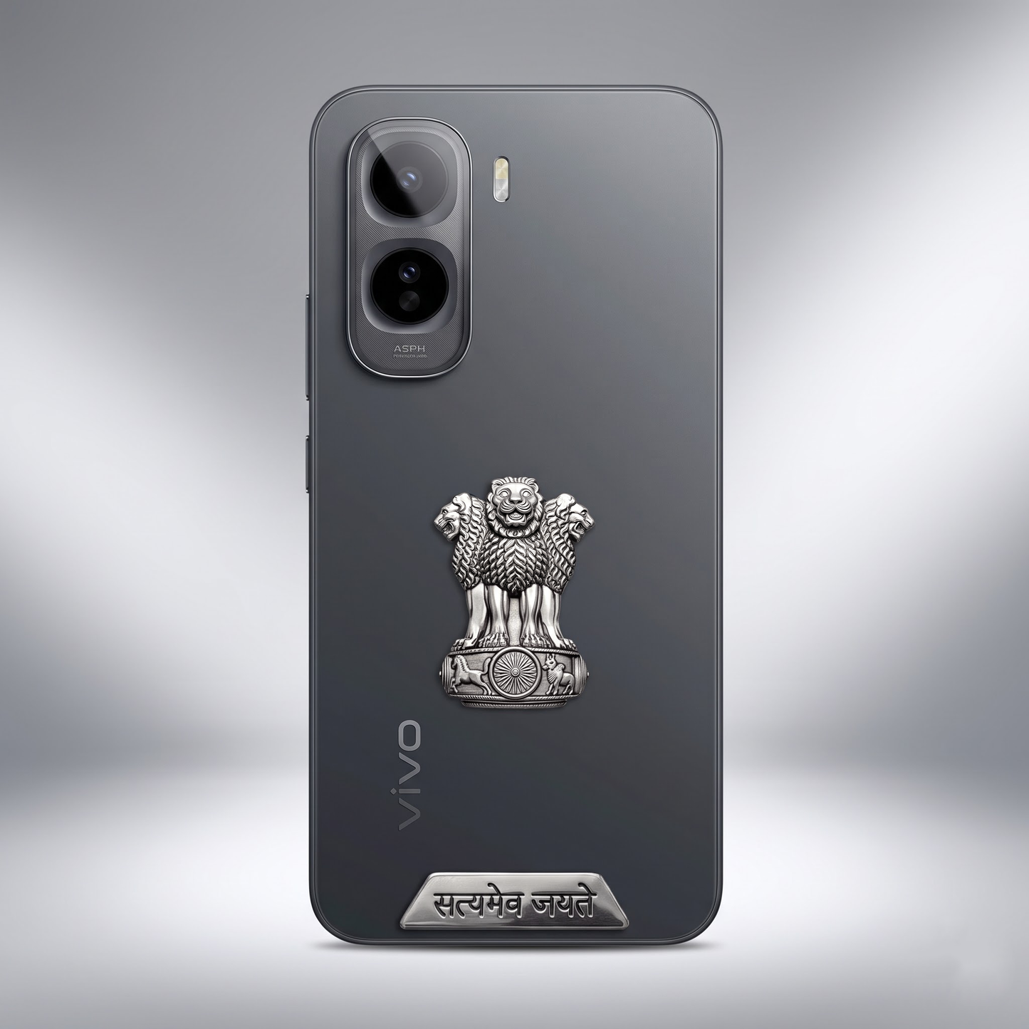 Vivo T5 Pro 5G Compatible Satyamev Jayate 3D Metal Emblem Sticker