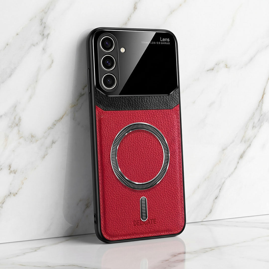 Samsung Galaxy A36 5G Premium Magsafe Magnetic Leather Lens Protective Case