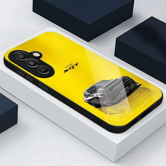 Samsung Galaxy A36 Premium Acrylic Shockproof Glass Back Case (Dodge SRT)