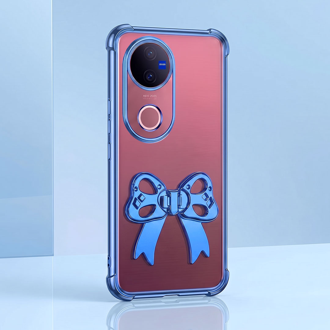 Vivo V50 5G Stylish Bow Knot Transparent Shockproof Airbag Phone Case