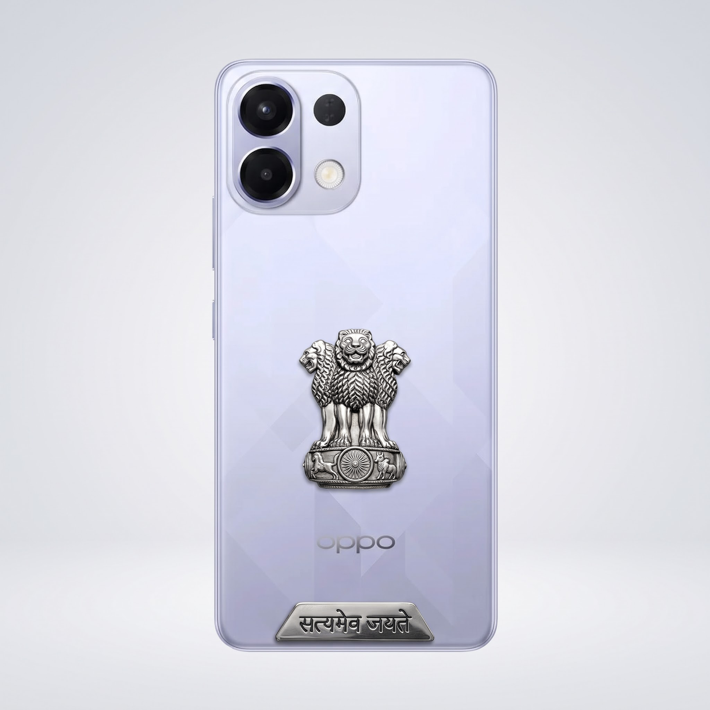 Oppo K13 5G Compatible Satyamev Jayate 3D Metal Emblem Sticker