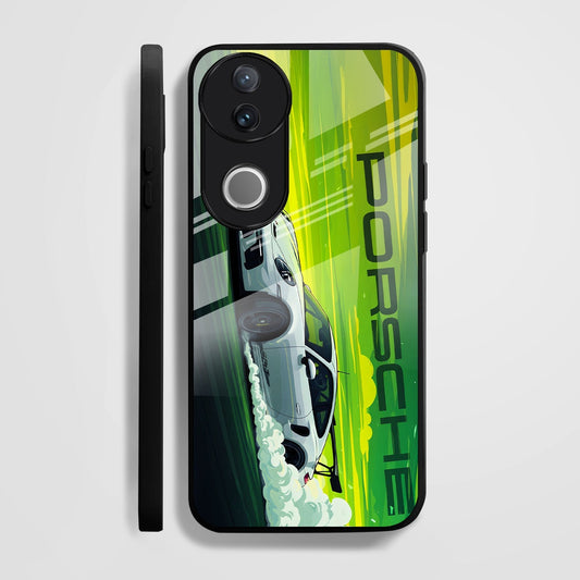 Vivo V50 5G Premium Acrylic Shockproof Glass Back Case (Speedster case)