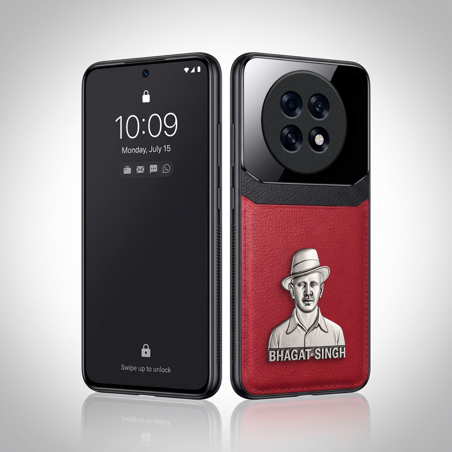 Oppo F31 Pro+ 5G Shaheed Bhagat Singh 3D Metal Leather Back Case