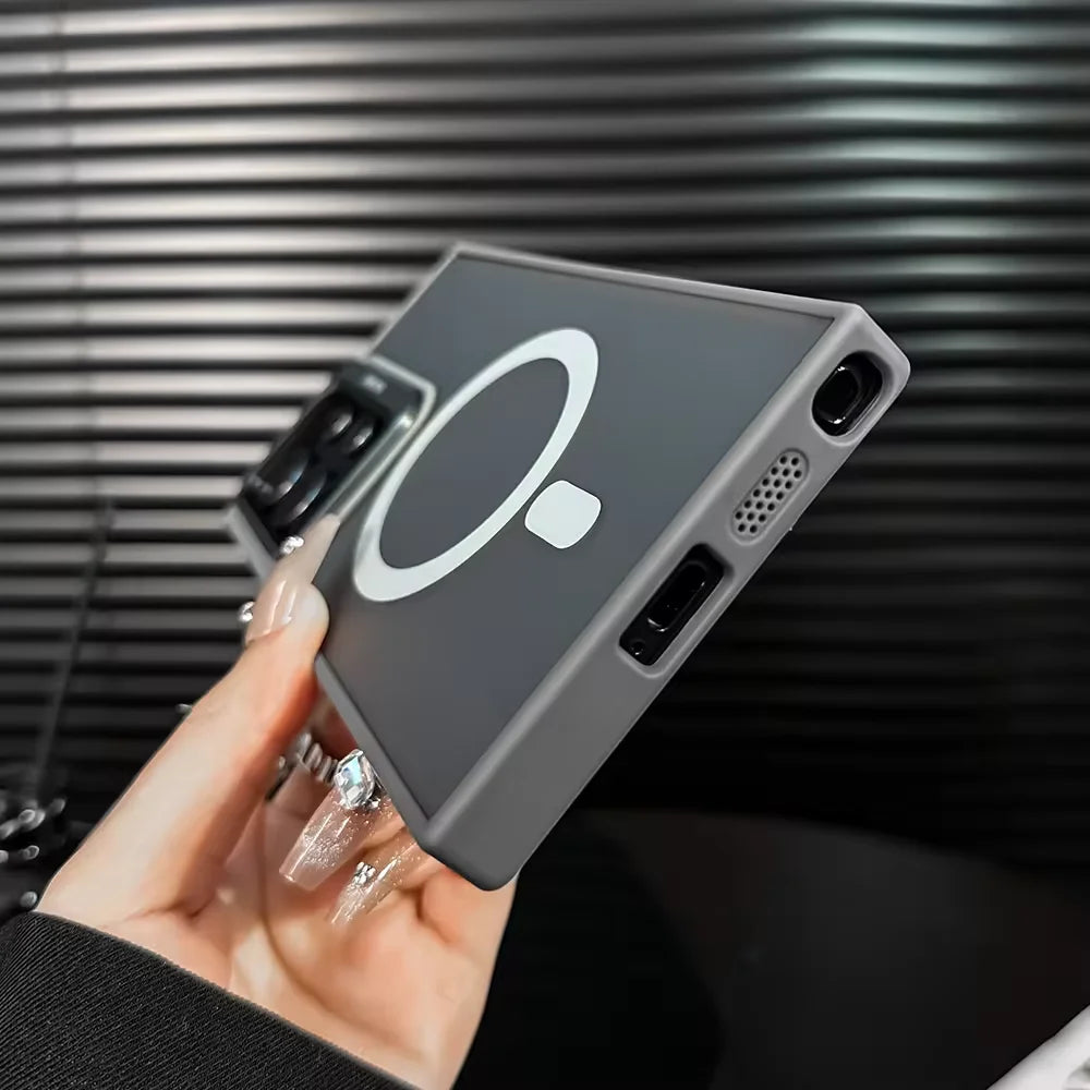 Samsung Galaxy S23 Ultra/S24 Ultra 5G New Frosted Matte Magnetic Metal Kickstand Shockproof Phone Case Cover