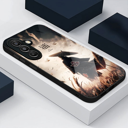 Samsung Galaxy A36 Premium Acrylic Shockproof Glass Back Case (Akatsuki cloak)