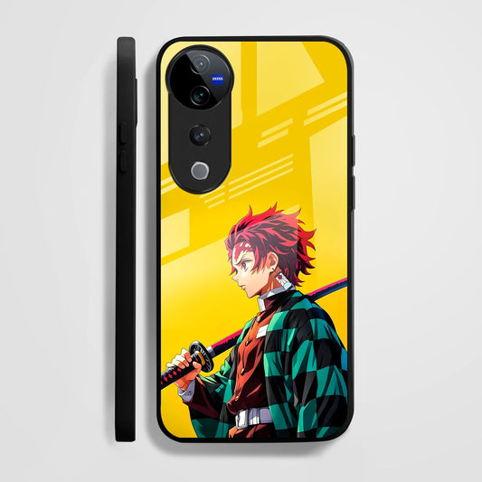 Vivo V40 Pro 5G Premium Acrylic Shockproof Glass Back Case (Sword Case)