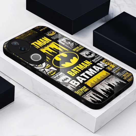 Vivo V50 5G Premium Acrylic Shockproof Glass Back Case (Dark Knight)