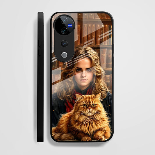 Vivo V40 Pro 5G Premium Acrylic Shockproof Glass Back Case (Hermione)