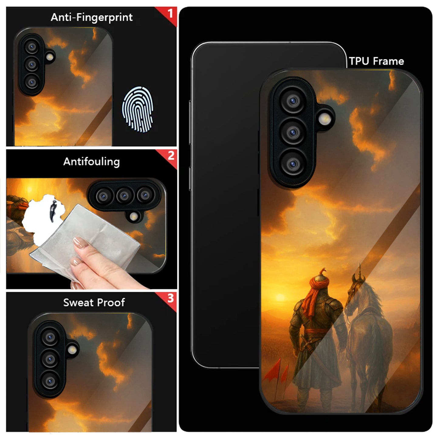 Samsung Galaxy A36 Premium Acrylic Shockproof Glass Back Case (Shourya)