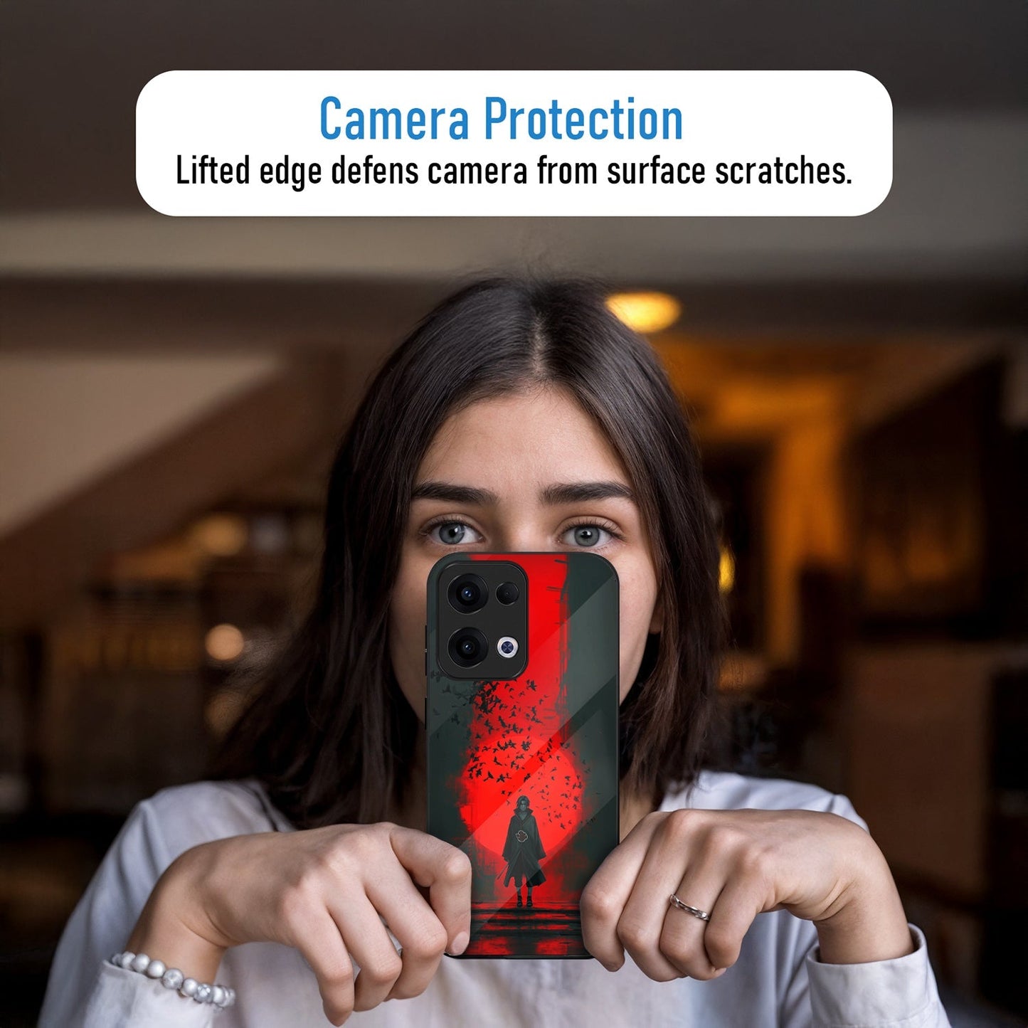 Oppo Reno 13 5G Premium Acrylic Shockproof Glass Back Case (Haven)