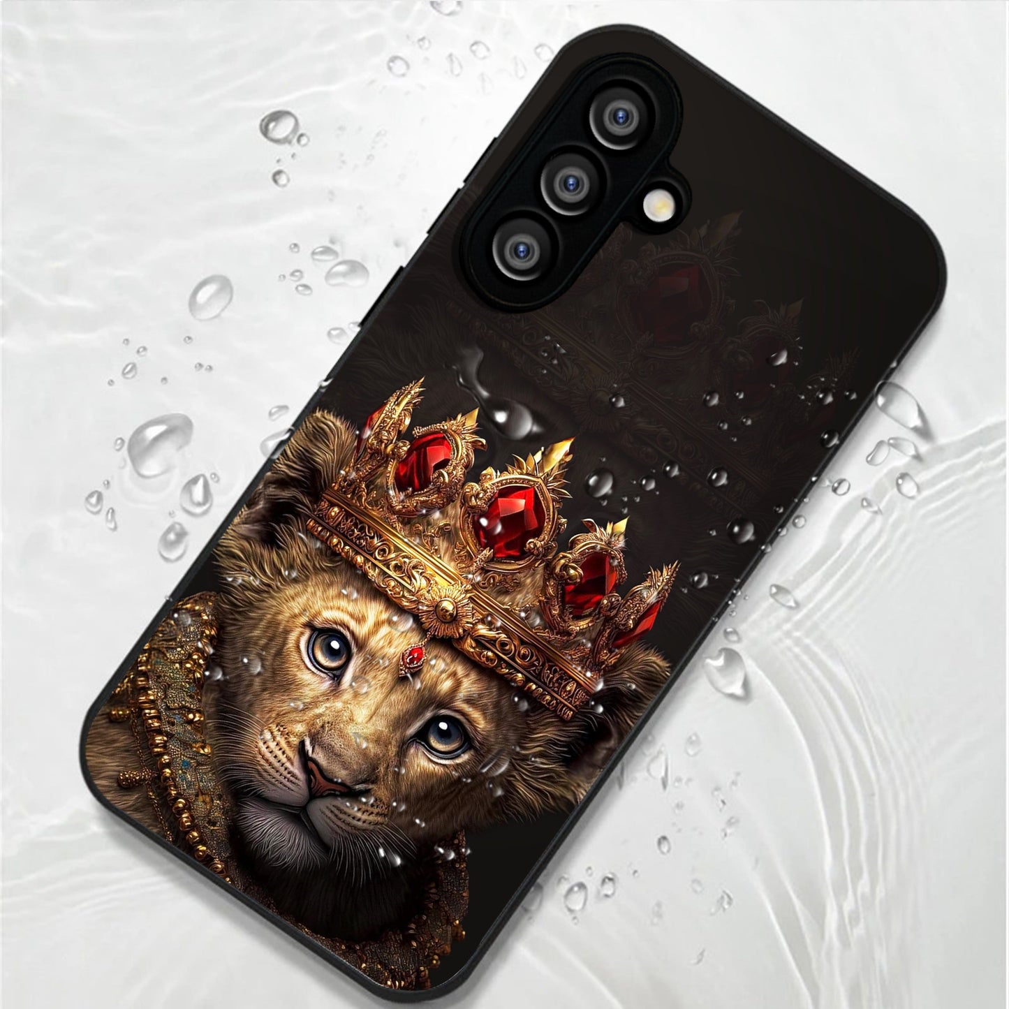 Samsung Galaxy A56 Premium Acrylic Shockproof Glass Back Case (Royal Crown)