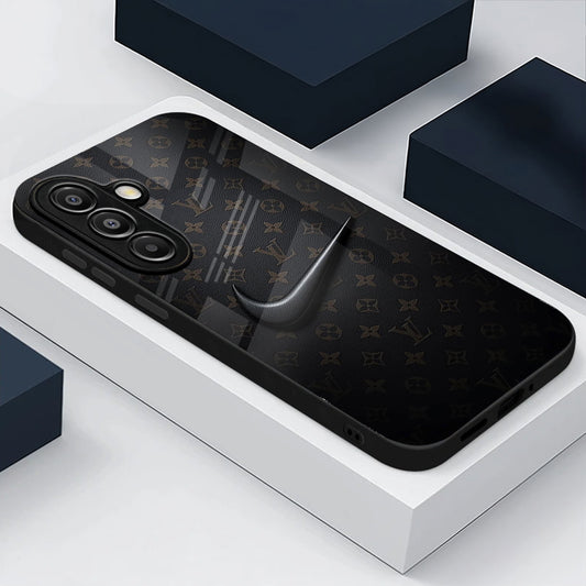 Samsung Galaxy A56 Premium Acrylic Shockproof Glass Back Case (Luxury Pattern)