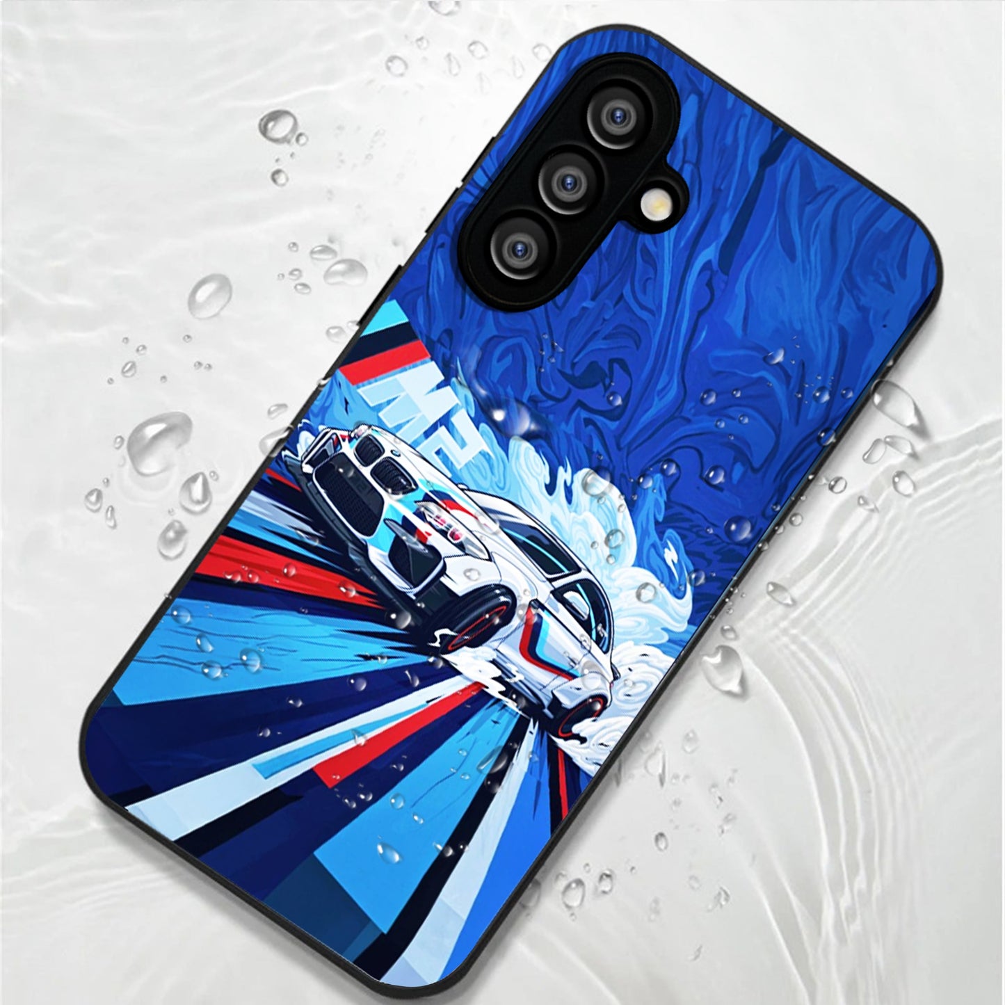 Samsung Galaxy A56 Premium Acrylic Shockproof Glass Back Case (BMW M2)