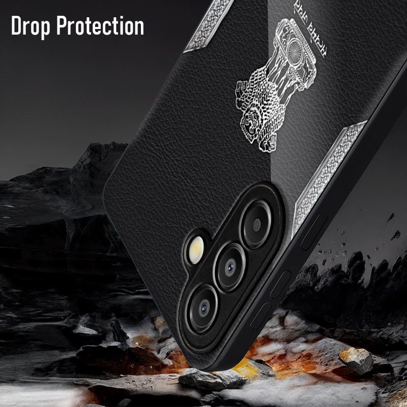 Samsung Galaxy A56 5G Premium Acrylic Shockproof Glass Back Case (Satyamev Leather)