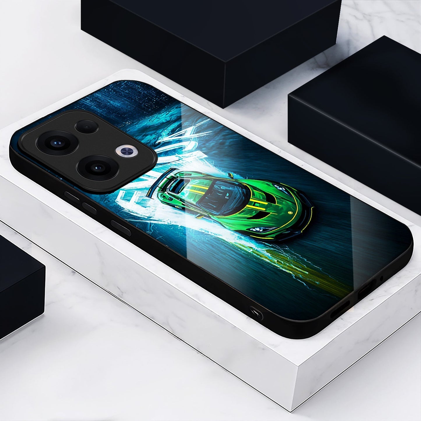 Oppo Reno 13 5G Premium Acrylic Shockproof Glass Back Case (Nitron)