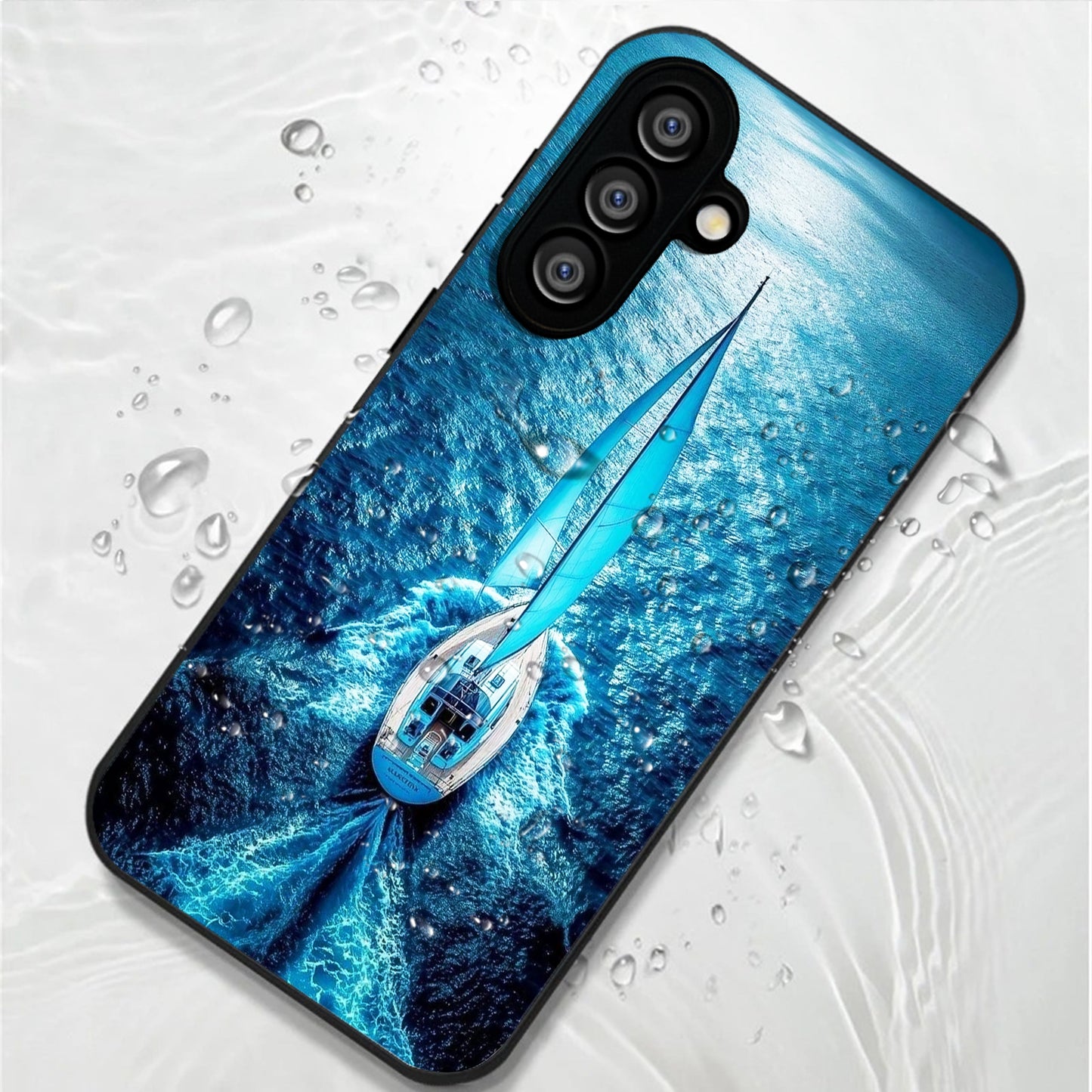 Samsung Galaxy A56 Premium Acrylic Shockproof Glass Back Case (Sail Surge)