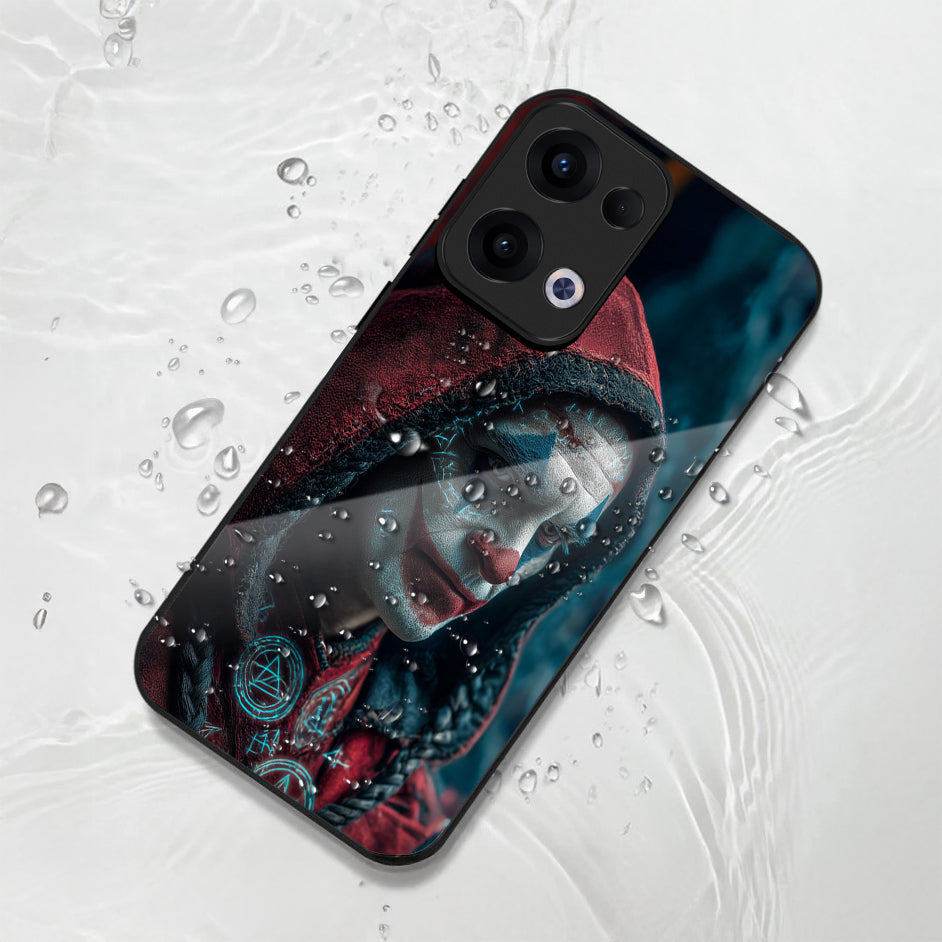Oppo Reno 13 5G Premium Acrylic Shockproof Glass Back Case (Shadow Joker)