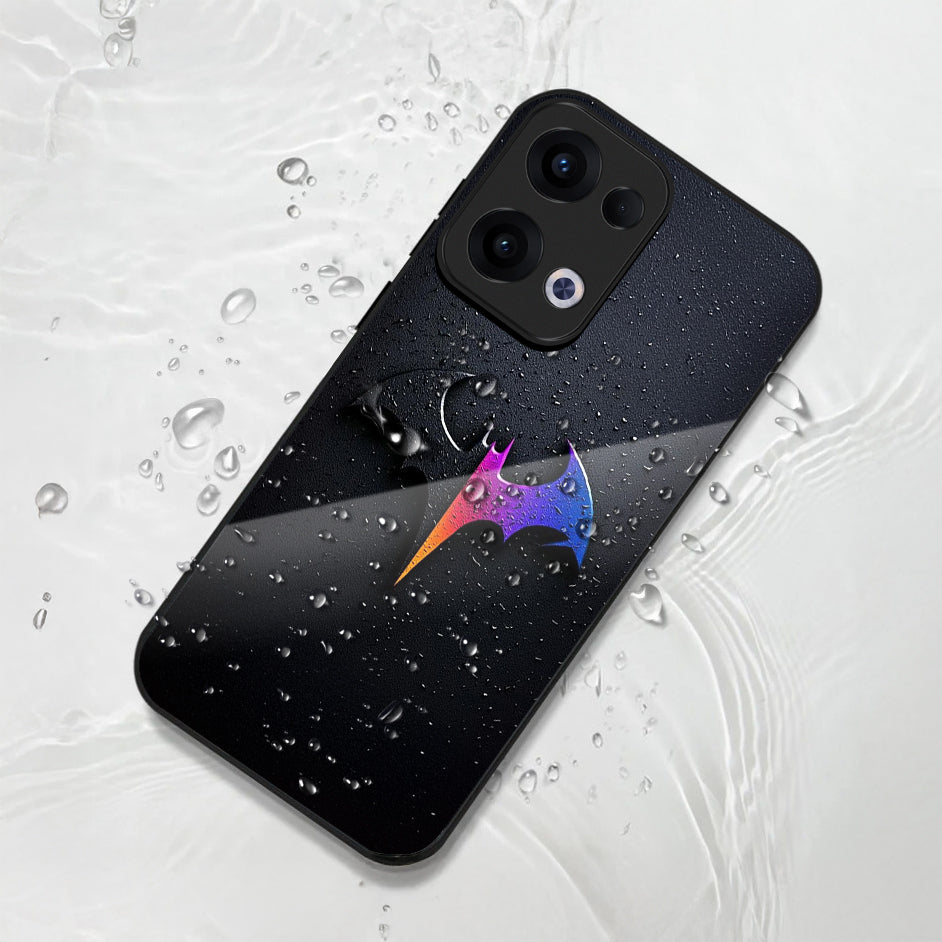 Oppo Reno 13 5G Premium Acrylic Shockproof Glass Back Case (BatGlow)