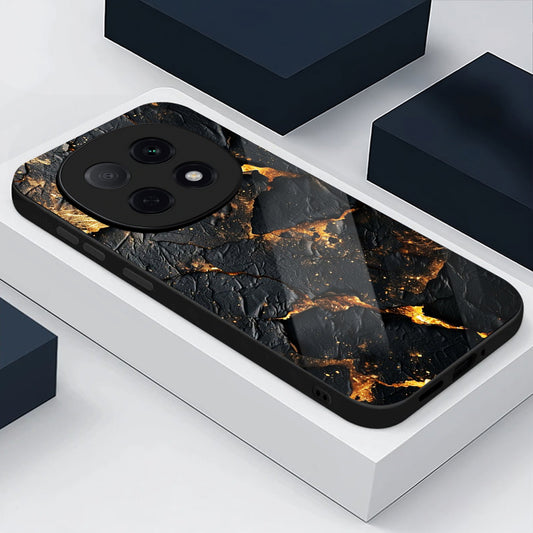 OPPO F29 Pro 5G Premium Acrylic Shockproof Glass Back Case (Volcanic Gold)