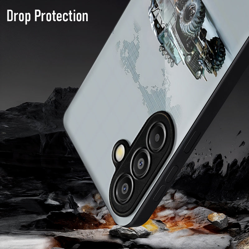 Samsung Galaxy A56 5G Premium Acrylic Shockproof Glass Back Case (OFF Road Jeep)