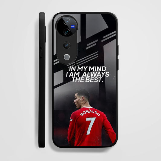 Vivo V40 Pro 5G Premium Acrylic Shockproof Glass Back Case (Ronaldo)