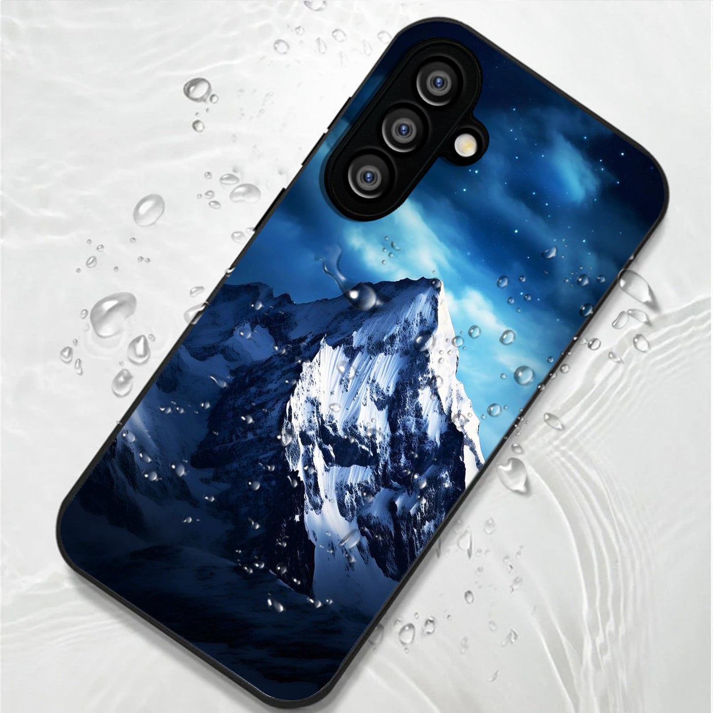 Samsung Galaxy A36 Premium Acrylic Shockproof Glass Back Case (Frozen Peak)