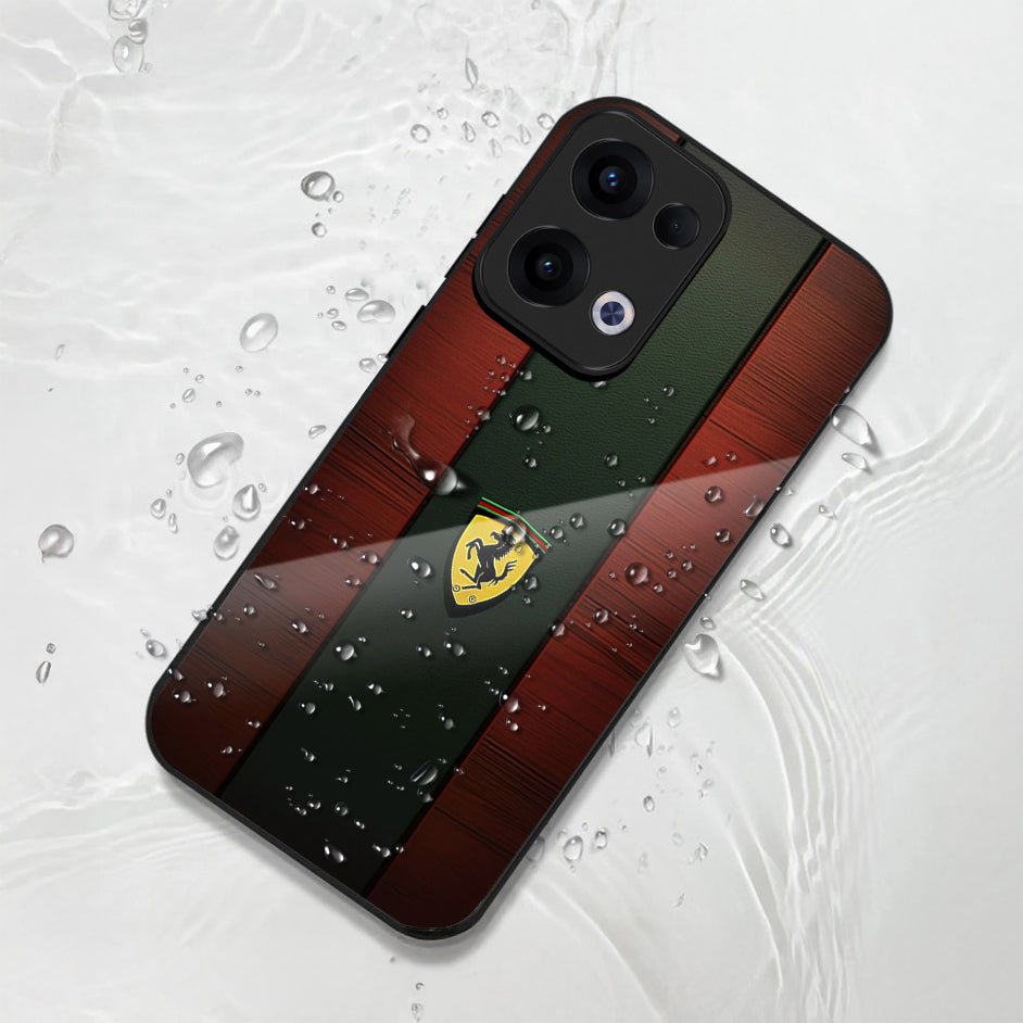 Oppo Reno 13 5G Premium Acrylic Shockproof Glass Back Case (Ironhorse)