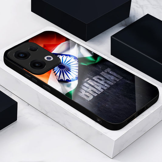 Oppo Reno 13 5G Premium Acrylic Shockproof Glass Back Case (Bharat)