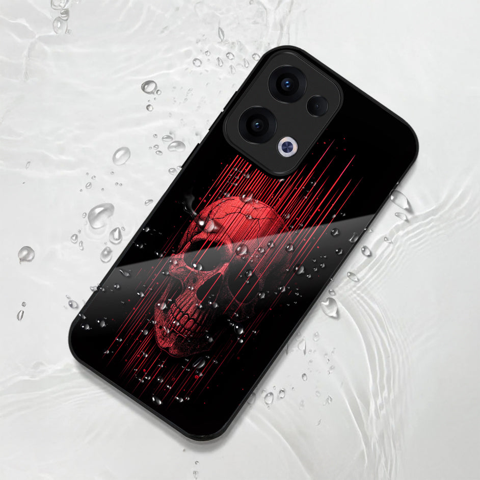 Oppo Reno 13 5G Premium Acrylic Shockproof Glass Back Case (Reaper)