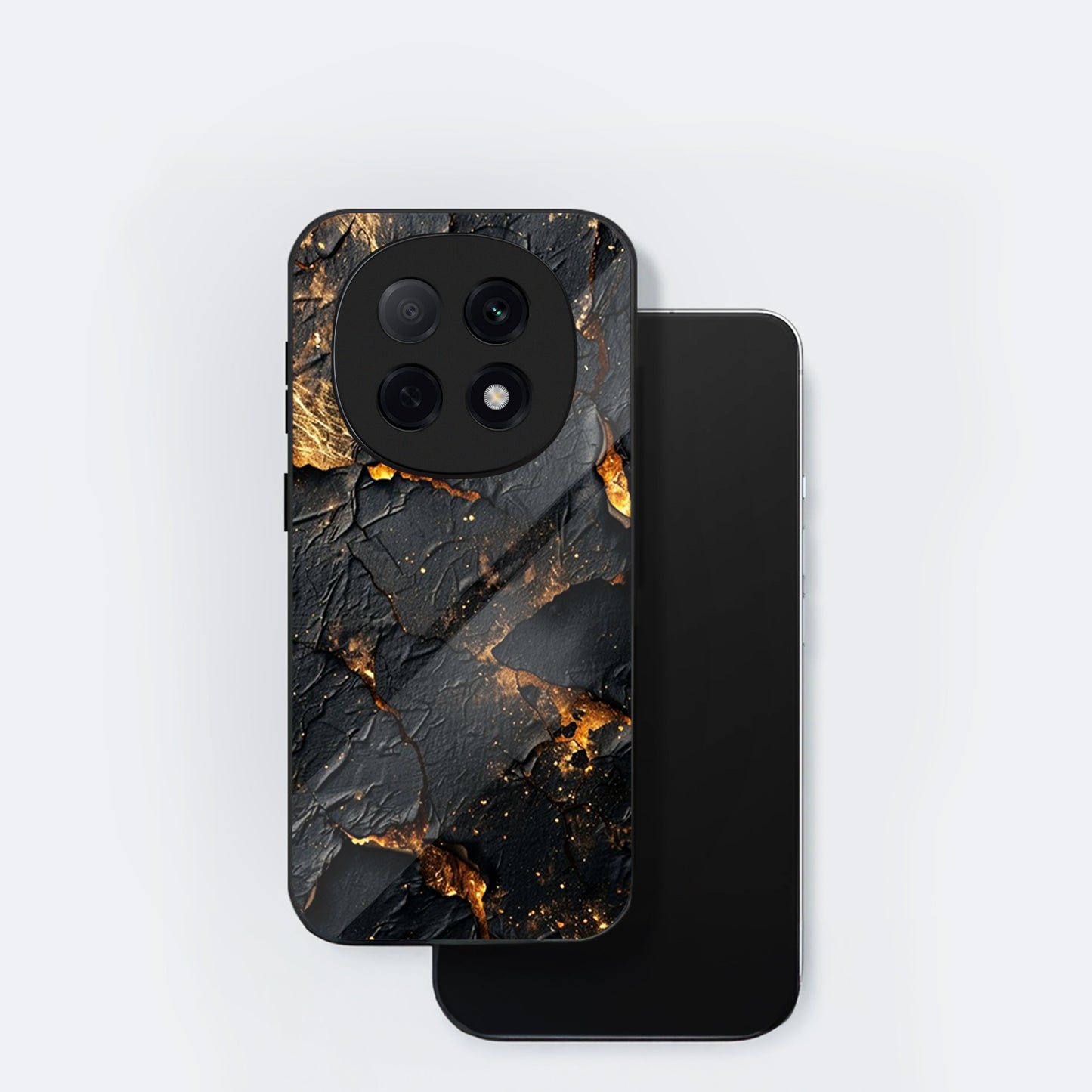 OPPO F29 Pro 5G Premium Acrylic Shockproof Glass Back Case (Volcanic Gold)