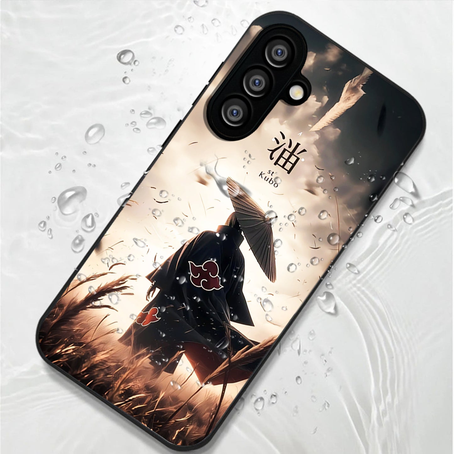 Samsung Galaxy A56 Premium Acrylic Shockproof Glass Back Case (Akatsuki cloak)