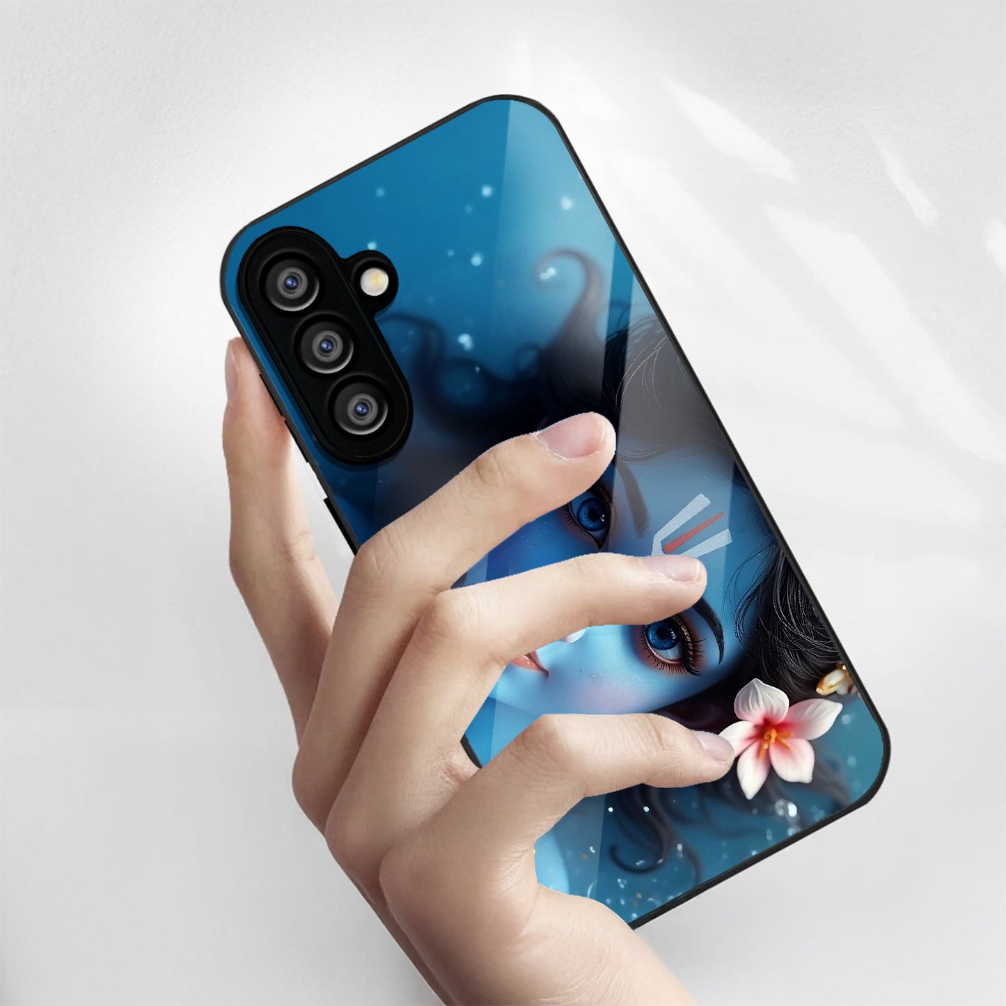 Samsung Galaxy A56 Premium Acrylic Shockproof Glass Back Case (Divine Aura)