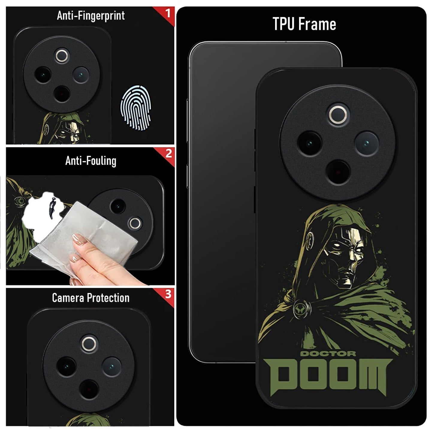 Vivo T4 5G Premium Acrylic Shockproof Glass Back Case (DoomCore)