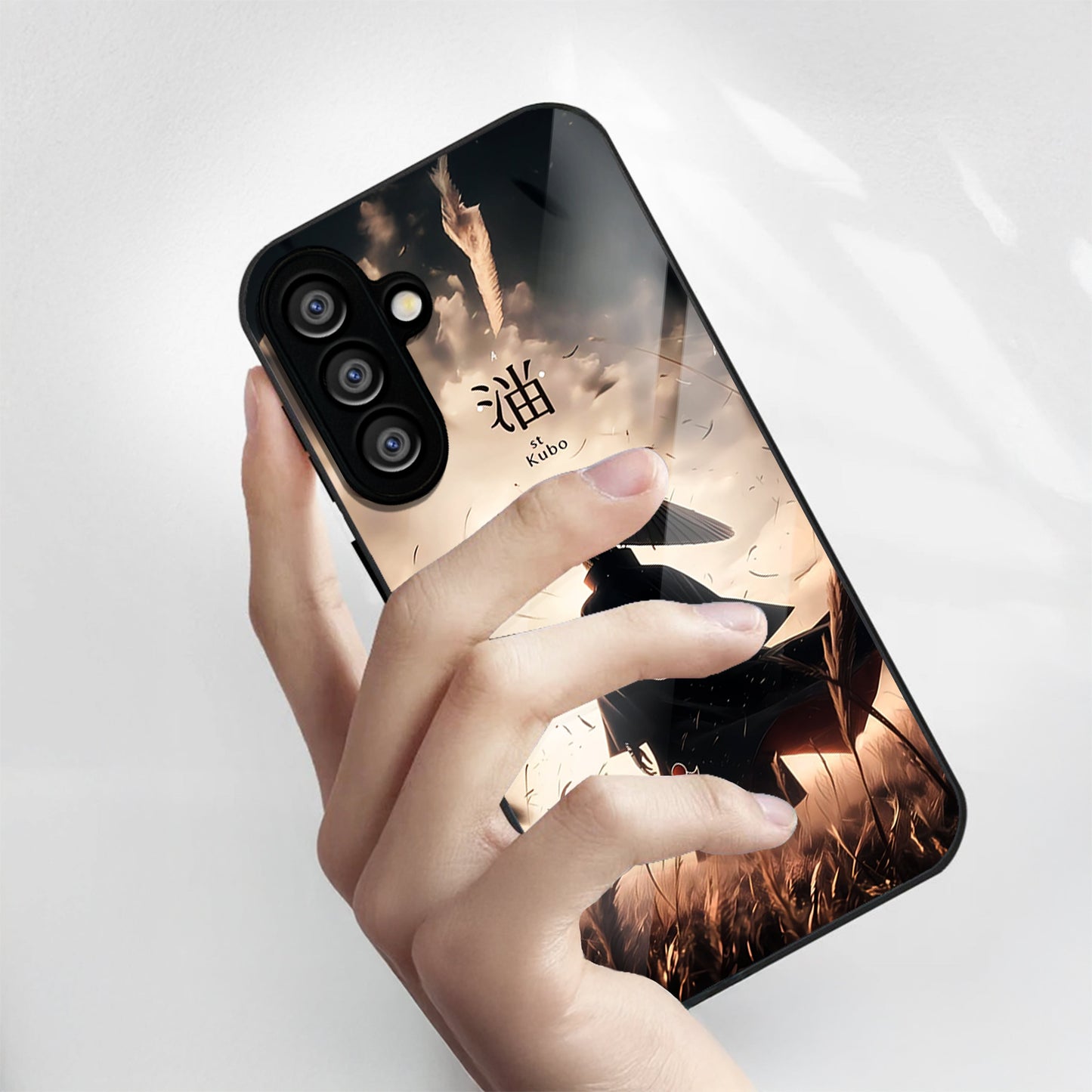 Samsung Galaxy A56 Premium Acrylic Shockproof Glass Back Case (Akatsuki cloak)