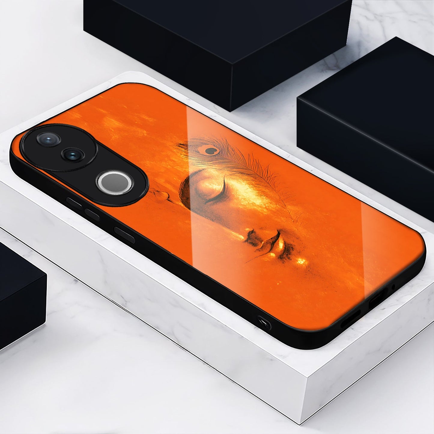 Vivo V50 5G Premium Acrylic Shockproof Glass Back Case (Soulful Glow)