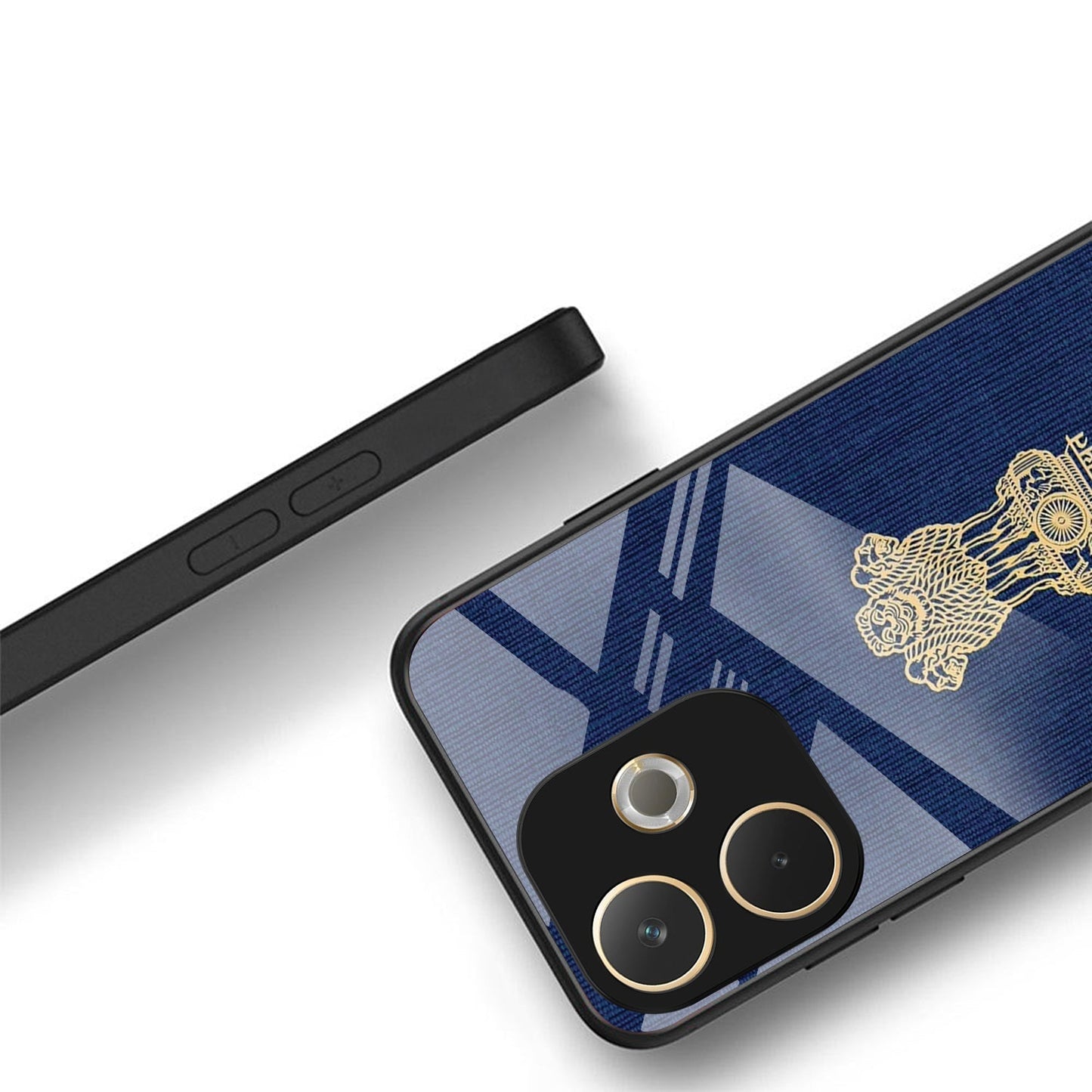 Oppo A5 Pro 5G Premium Acrylic Shockproof Glass Back Case ( Satya-M-Jayate )