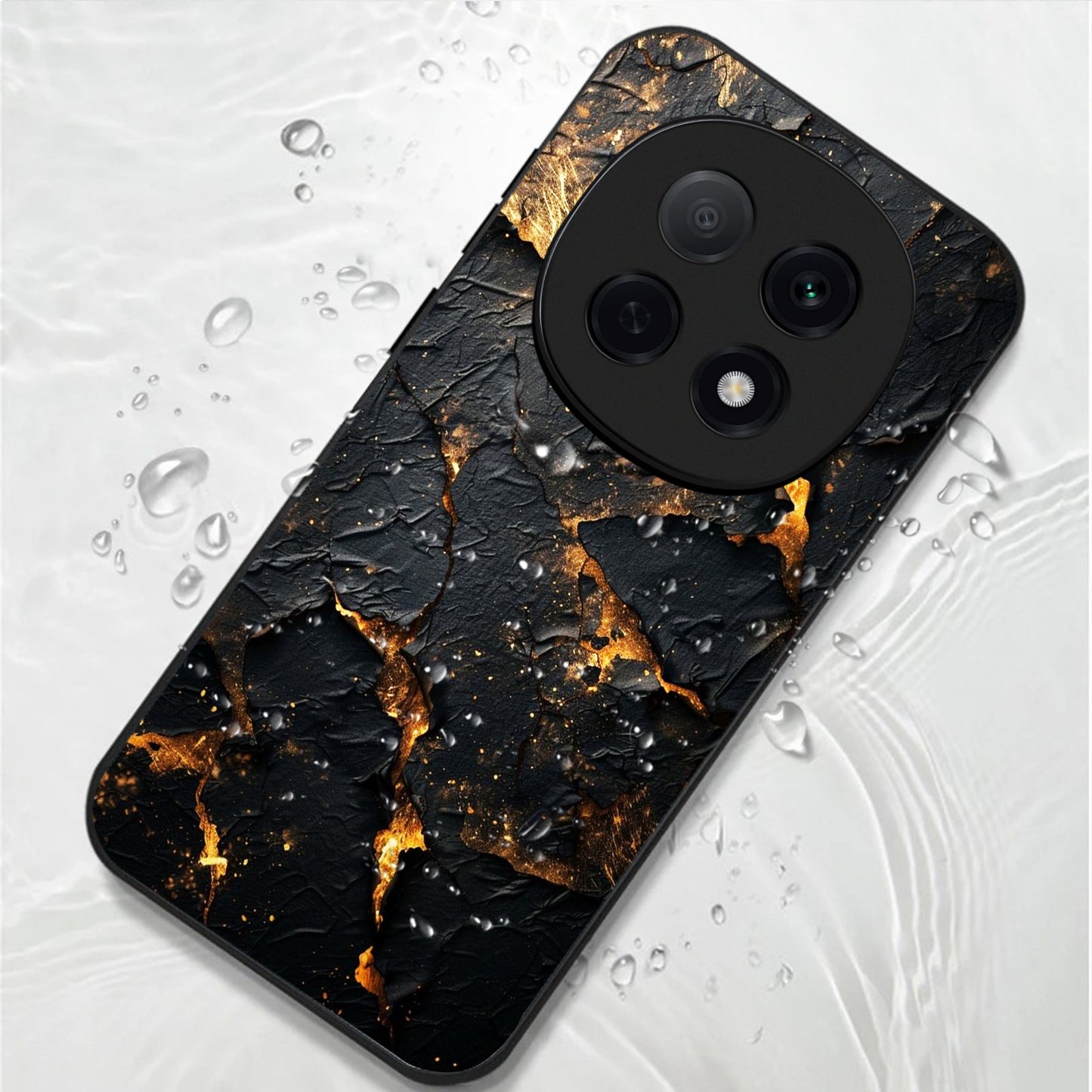 OPPO F29 Pro 5G Premium Acrylic Shockproof Glass Back Case (Volcanic Gold)