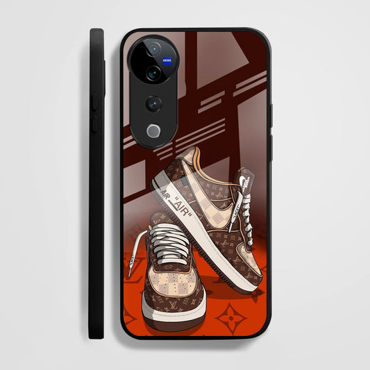 Vivo V40 Pro 5G Premium Acrylic Shockproof Glass Back Case (Sneaker)