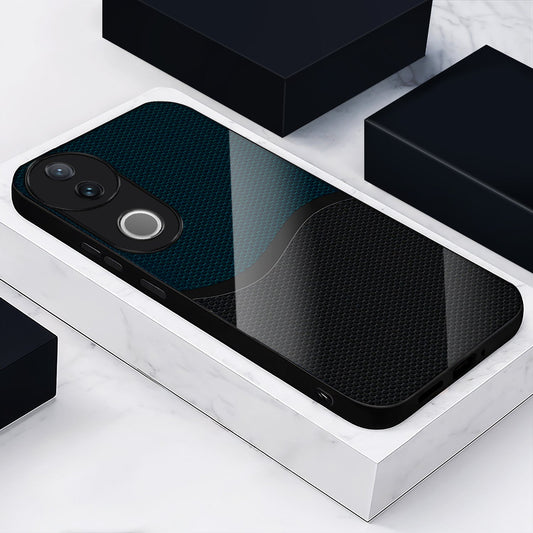 Vivo V50 5G Premium Acrylic Shockproof Glass Back Case (Wave Grid)