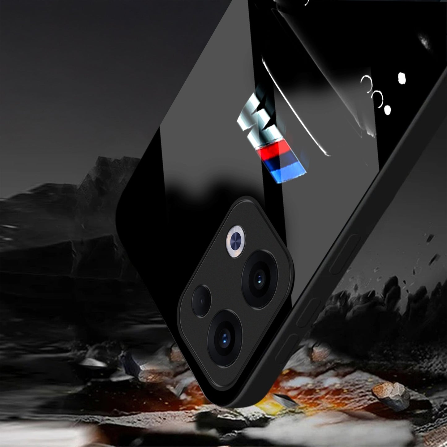 Oppo Reno 13 5G Premium Acrylic Shockproof Glass Back Case (Motorsport Edition)