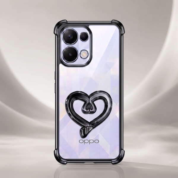 Oppo K13 5G Premium Heart Transparent Shockproof Airbag Phone Case