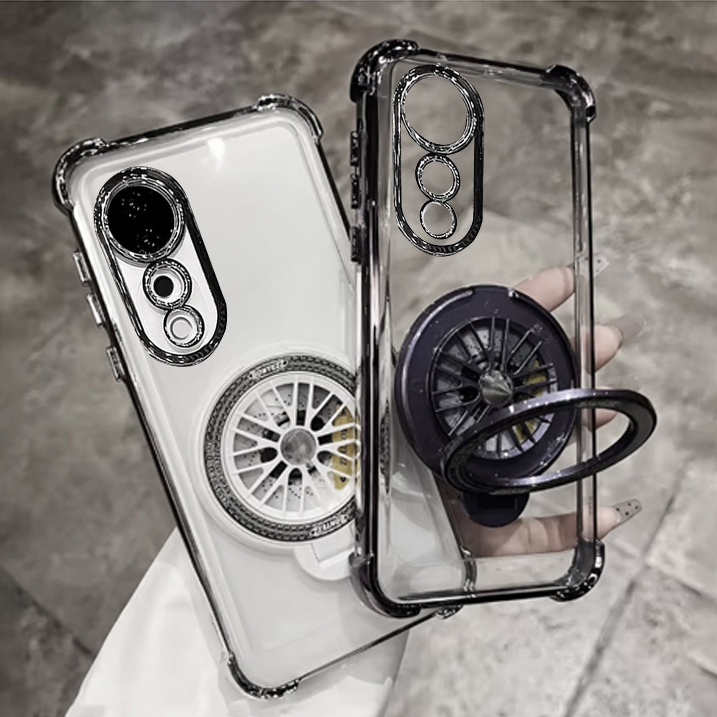 Vivo V40 5G Premium Stress Buster Wheel Rotating Shockproof Airbags Case