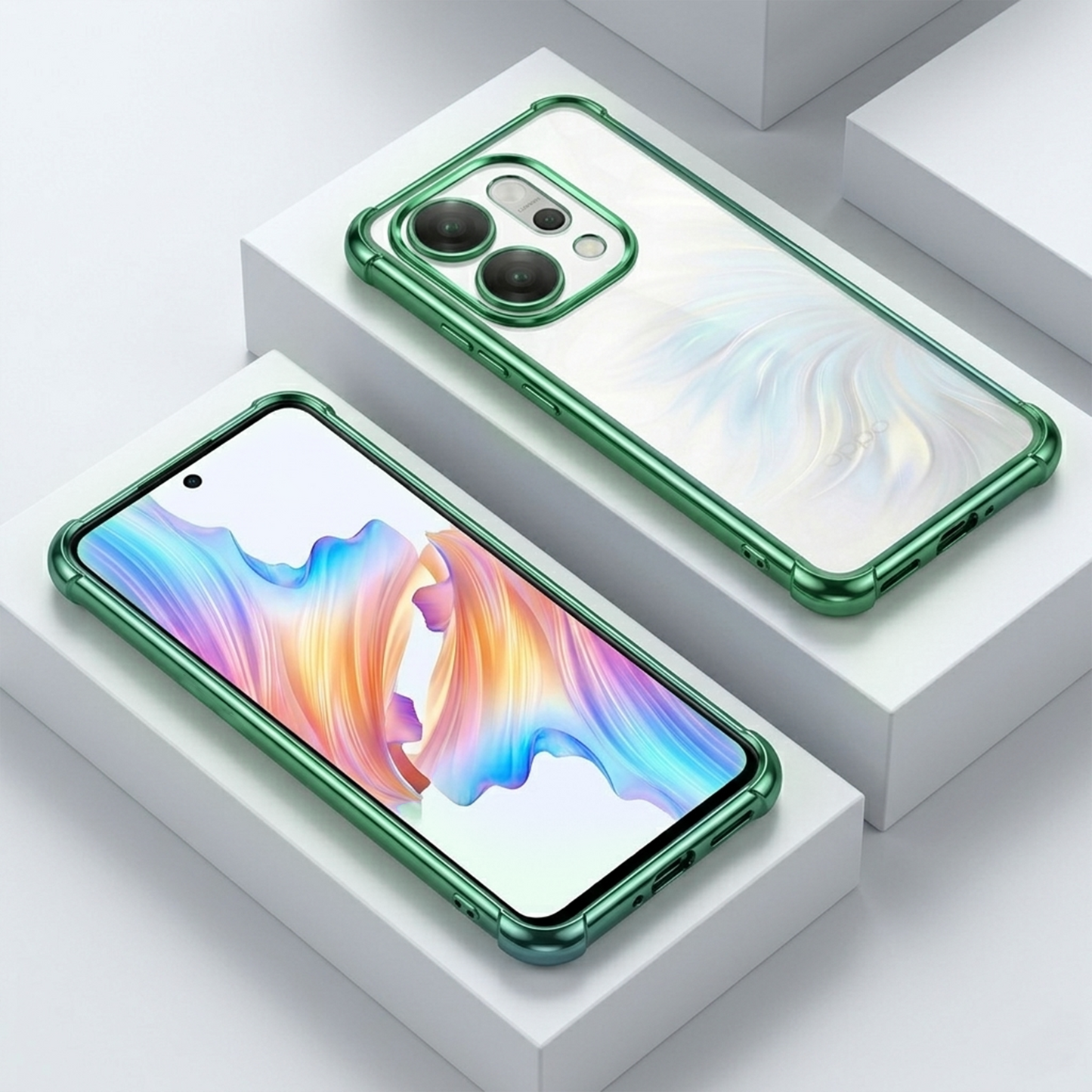 Oppo Reno 14 Pro 5G Anti-Yellow Electroplating Transparent Airbags Case