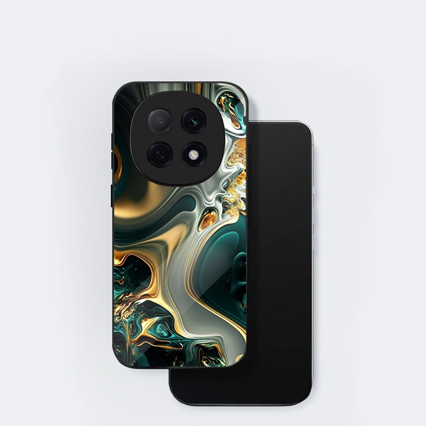 OPPO F29 Pro 5G Premium Acrylic Shockproof Glass Back Case (Ocean Ember)