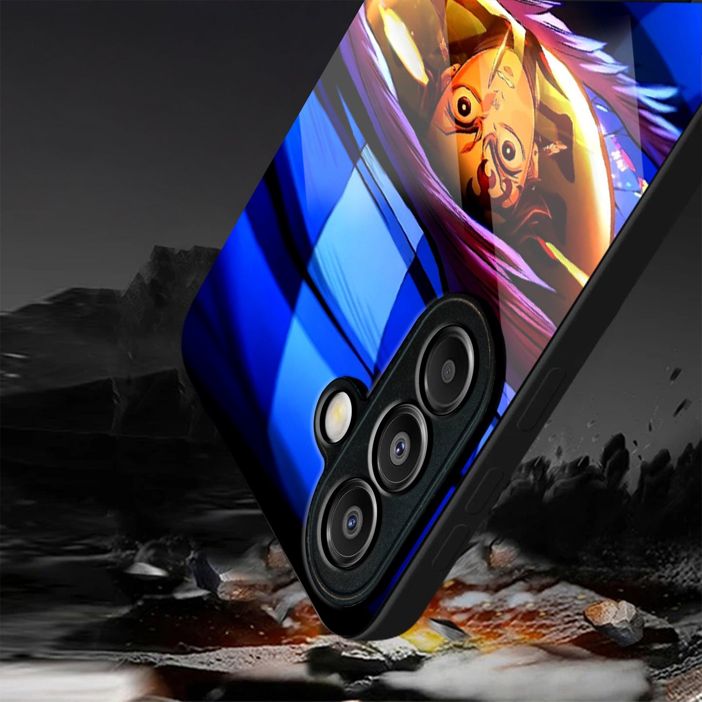 Samsung Galaxy A56 Premium Acrylic Shockproof Glass Back Case (Epic Battle)